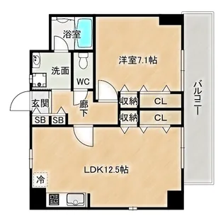 フォルム城東中央【7階】の間取り