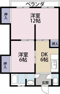 富士茜ハイツ【2階】の間取り