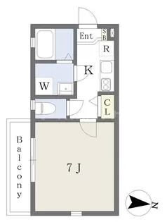 アフェット道場南2【3階】の間取り