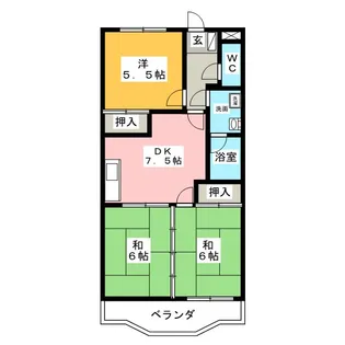 サンメイプル徳倉【3階】の間取り