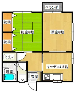 ウッディヒル芙久舞(森友)【1階】の間取り