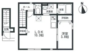 ソレイユ大崎【2階】の間取り
