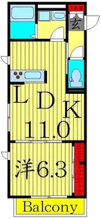 アッソ ルッソ綾瀬【3階】の間取り