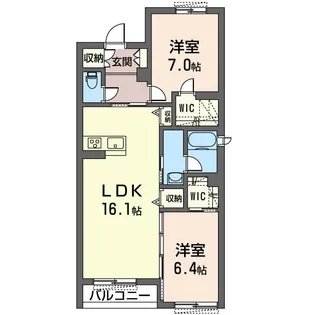 ソレイユ湘南J【1階】の間取り