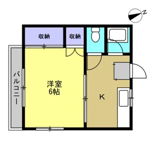 コーポガーネット【1階】の間取り