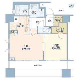 シティタワー横濱【6階】の間取り