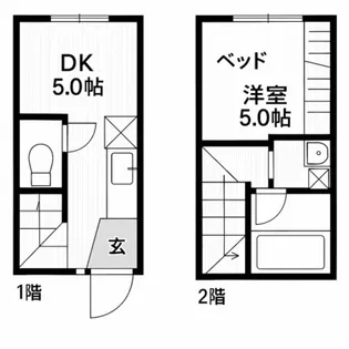 カリブ海老園【1階】の間取り