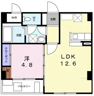 マルキレジデンス【4階】の間取り