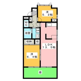 ディアコート花水木 B【1階】の間取り