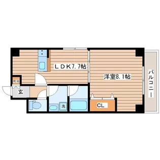 ボヌール・エスト【5階】の間取り