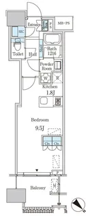 レガシス中目黒【4階】の間取り