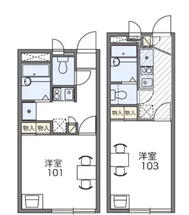 レオパレスハピネス【1階】の間取り