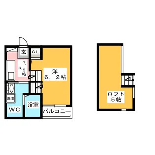 オークヴィラ日比野【2階】の間取り