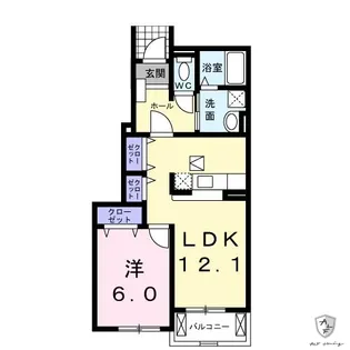 ヴァン・セゾニエ II【1階】の間取り