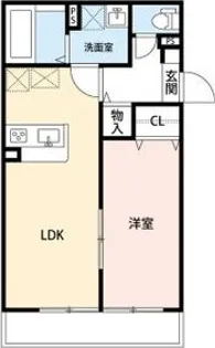 アムール招提【1階】の間取り