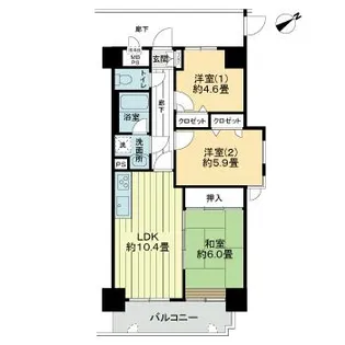 ライオンズマンション長町第2【2階】の間取り