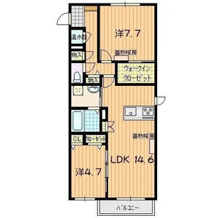 BEL AMER(ベル アメール)【2階】の間取り