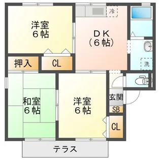 クレールカルチェII B【1階】の間取り