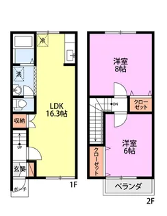 オードヴィー【1階】の間取り