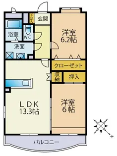 ルミエール青葉【1階】の間取り