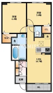 ビエント デ ルイ【1階】の間取り