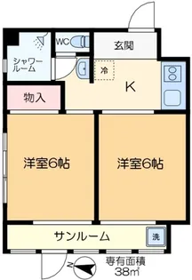 岡庭ビル【4階】の間取り
