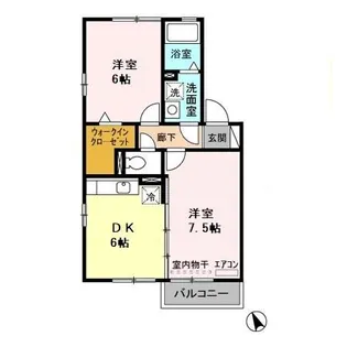 オーベンロープB【2階】の間取り