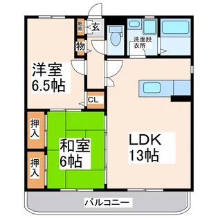 メゾンドレカン【1階】の間取り
