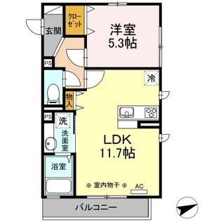 ラ・カーサ【2階】の間取り