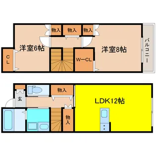 APT Libel D【1階】の間取り