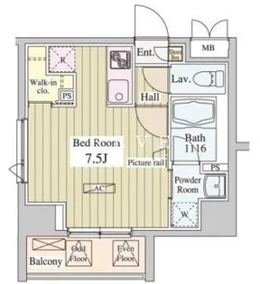 SK-ONE市ヶ谷【6階】の間取り
