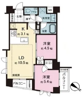 ザ・ライオンズ池袋【4階】の間取り