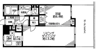 センチュリーハイツ三宿【1階】の間取り