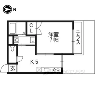 ウエスト・ハイツ【1階】の間取り