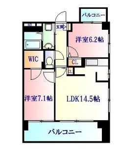 ラフィネ愛子【2階】の間取り
