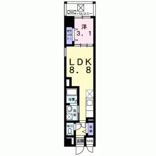 エテルノ阪急伊丹【5階】の間取り