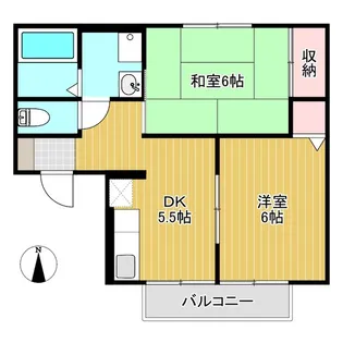 カーサ・アルビオンA【2階】の間取り