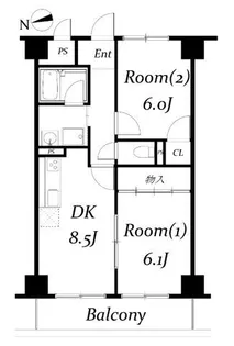 アルデール三郷【2階】の間取り