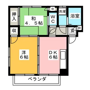 イーストハイツ【2階】の間取り