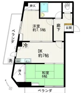 東池袋2丁目マンション【4階】の間取り