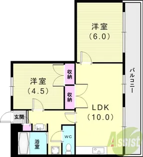 ダイコーポ西藤江【2階】の間取り