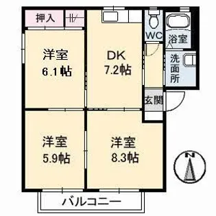 プライム EAST【2階】の間取り