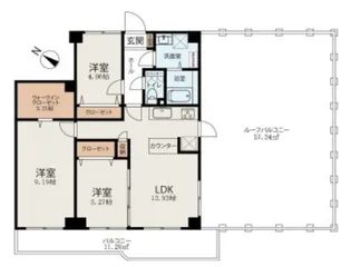 ネオコーポ木場【6階】の間取り