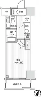 レジディア笹塚II【6階】の間取り