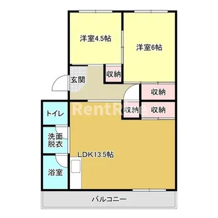 マンションニュー木曽川【2階】の間取り