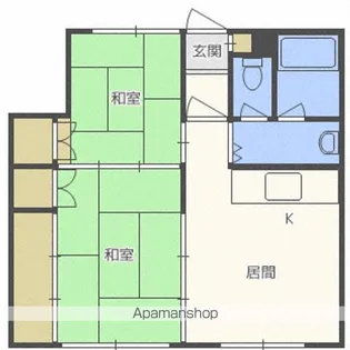 南4条ファミリーハイツ【1階】の間取り