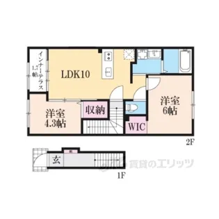 フィールエアフォルク【2階】の間取り
