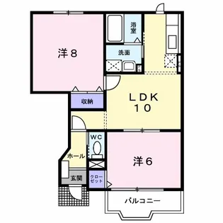サンリット大道A【1階】の間取り
