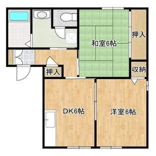 サンシャイン武部B【1階】の間取り
