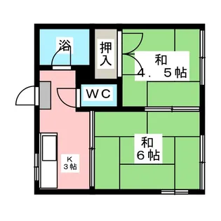 石野コーポ【2階】の間取り